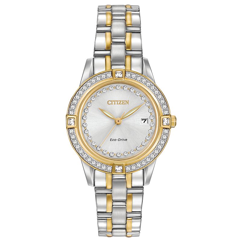 Silhouette Crystal - Ladies Eco-Drive FE1154-57A Gold Watch | CITIZEN